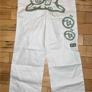 OFFGOD Bandge Boys RUNNING CAT PANTS CREME Size‎ Small